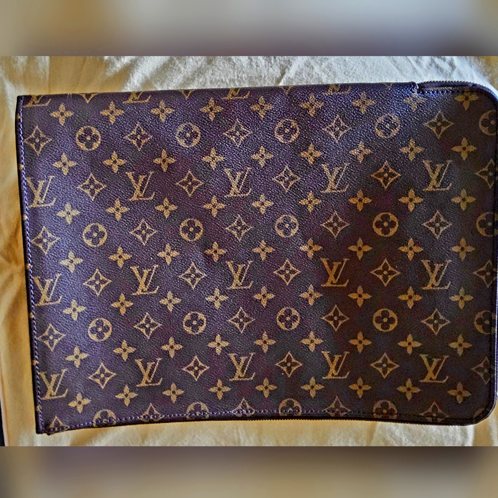 Louis Vuitton VINTAGE Brown Monogram Laptop Bag